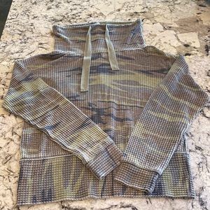 Altar’d State Waffle Knit Camo Top